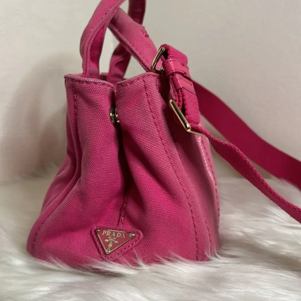 💯Authentic Prada Canapa Two Way - Small sized 🍀 - Picture 7 of 17